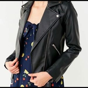 Black leather jacket